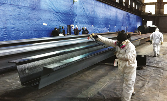 8,000 Gallons (30,280 liters) of SeaShield Rigspray™ protects New Sheet Piles in New York City
