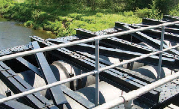 Above view of one of the aqueducts