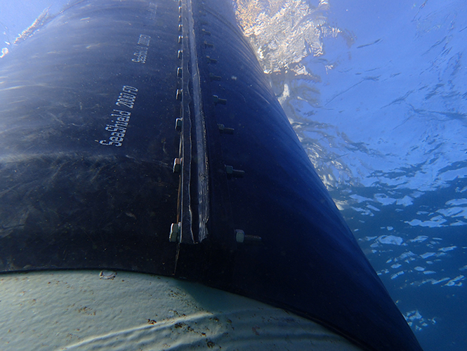 SeaShield 2000FD viewed from below the water line