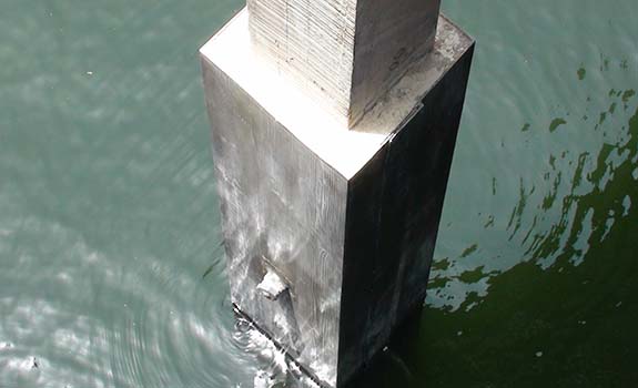 SeaShield™ Fibre-Form Jacket applied to a pile