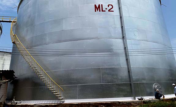 Steelcoat-tank-base-protection-molasses-tank- Thailand